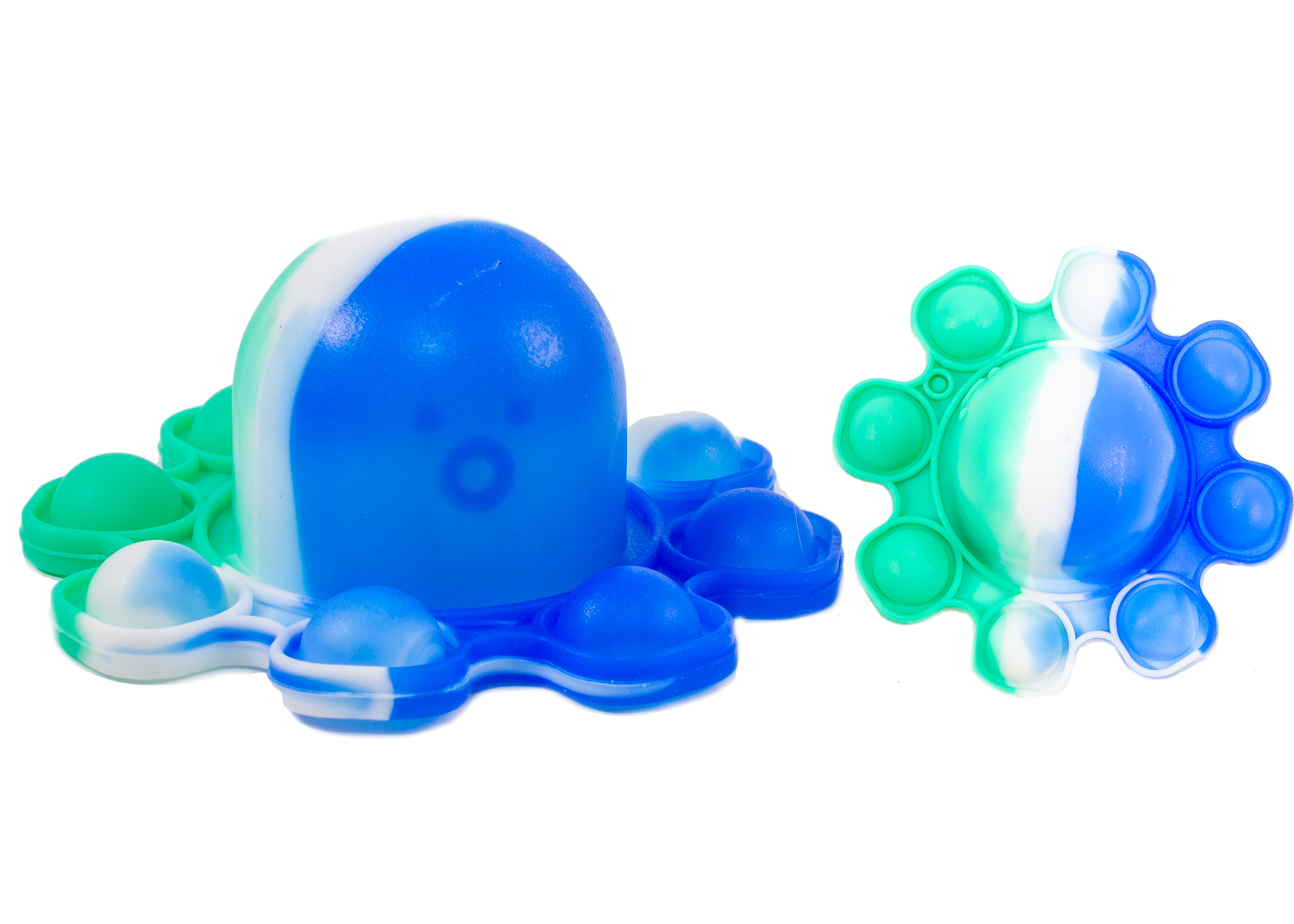 (image for) Octopus keychain blue/green